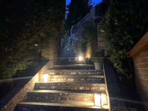 Garden steps to upper terrace - click for photo gallery